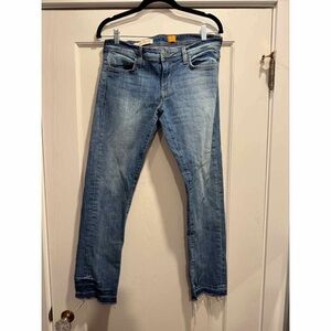 Anthropologie Pilcro The Hyphen Jeans 27 crop spring jeans denim midrise raw hem